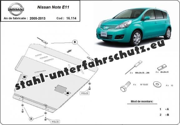 Unterfahrschutz für Motor der Marke Nissan Note