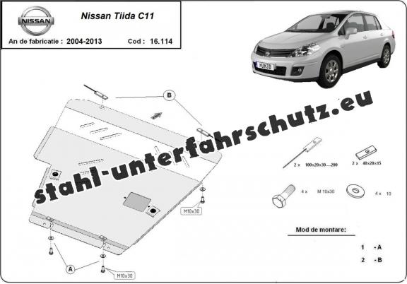 Unterfahrschutz für Motor der Marke Nissan Tiida