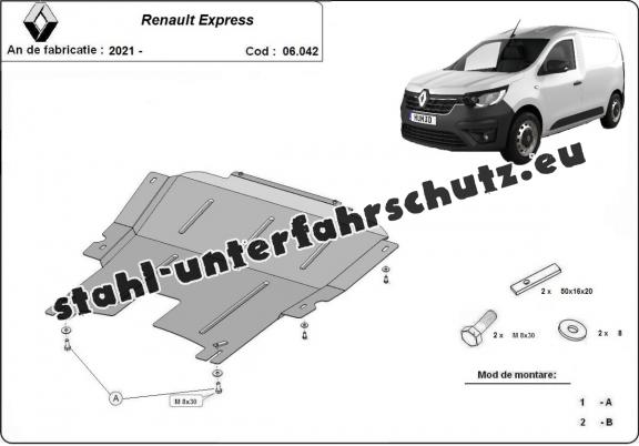 Unterfahrschutz für Motor der Marke Renault Express