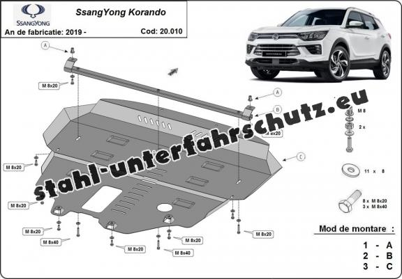 Unterfahrschutz für Motor der Marke SsangYong Korando