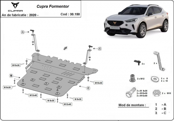 Unterfahrschutz für Motor der Marke Cupra Formentor