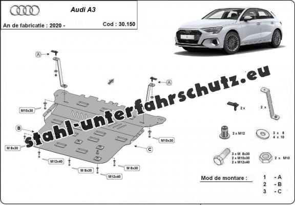 Unterfahrschutz für Motor der Marke Audi A3