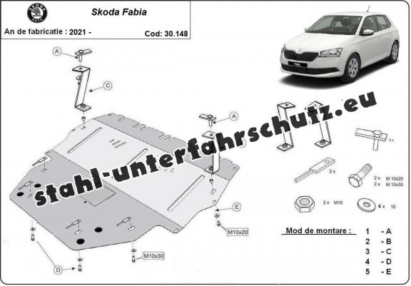 Unterfahrschutz für Motor der Marke Skoda Fabia 4