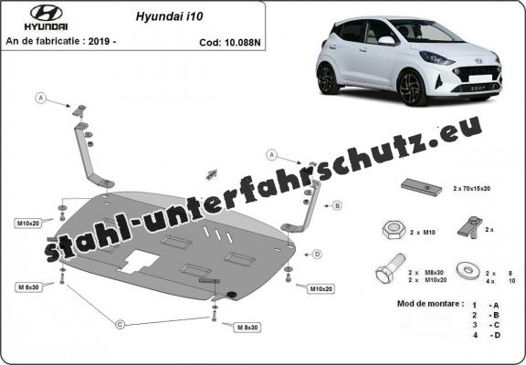 Unterfahrschutz für Motor der Marke Hyundai i10