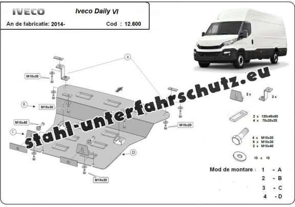 Unterfahrschutz für Motor der Marke Iveco Daily 6
