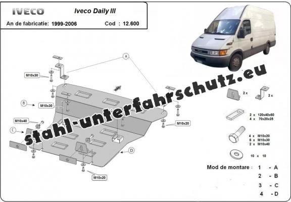 Unterfahrschutz für Motor der Marke Iveco Daily 3