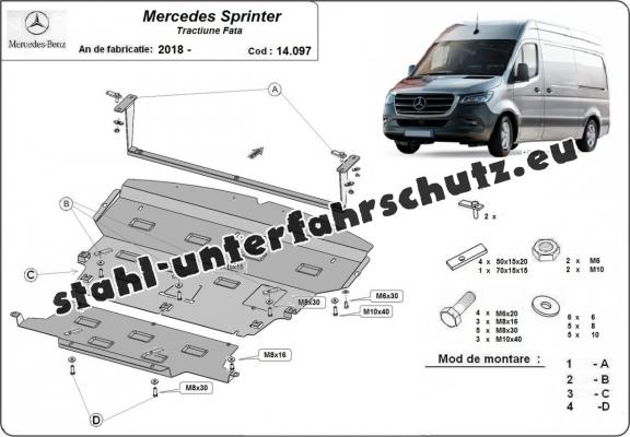 Unterfahrschutz für Motor der Marke Mercedes Sprinter-FWD