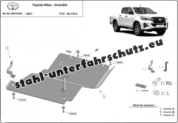 Stahl Differentialschutz für Toyota Hilux Invincible