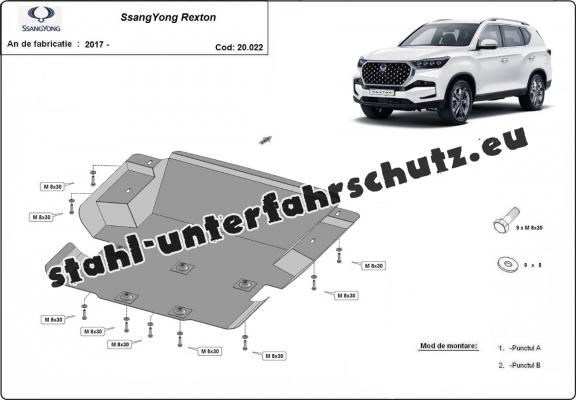 Unterfahrschutz für Motor der Marke SsangYong Rexton