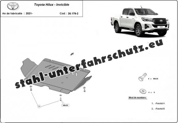 Aluminium Unterfahrschutz für Motor der Marke Toyota Hilux Invincible