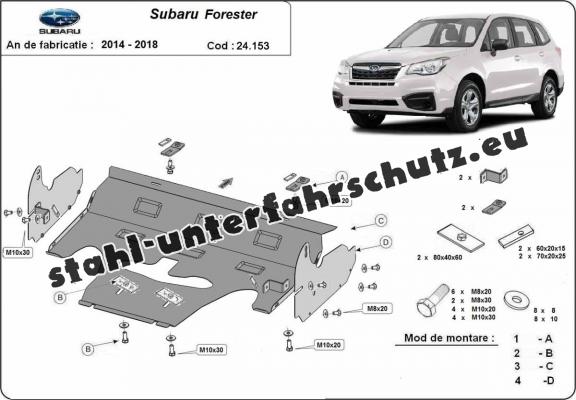 Unterfahrschutz für Motor der Marke Subaru Forester 4