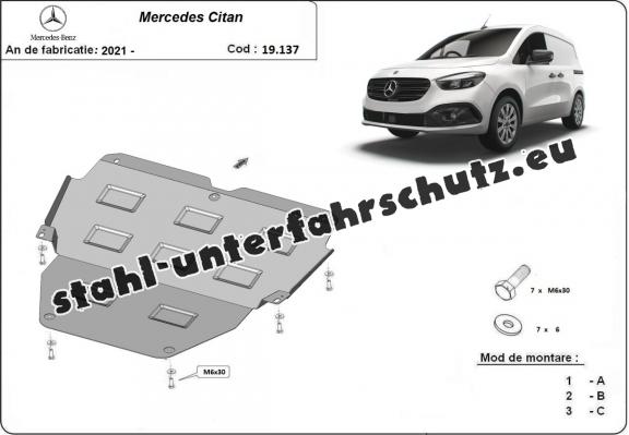 Unterfahrschutz für Motor der Marke Mercedes Citan W420