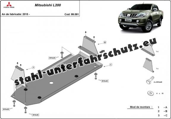 Stahschutz für Treibstofftank der Marke  Mitsubishi L 200