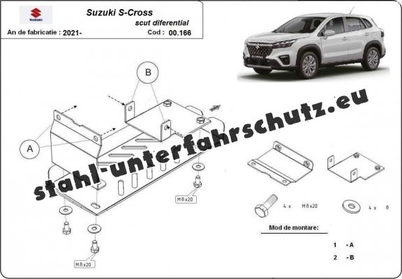 Stahl Differentialschutz für  Suzuki S-Cross 