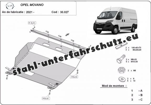 Unterfahrschutz für Motor der Marke Opel Movano