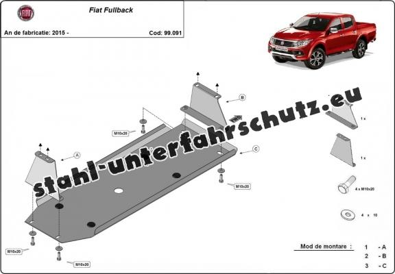 Stahschutz für Treibstofftank der Marke Fiat Fullback