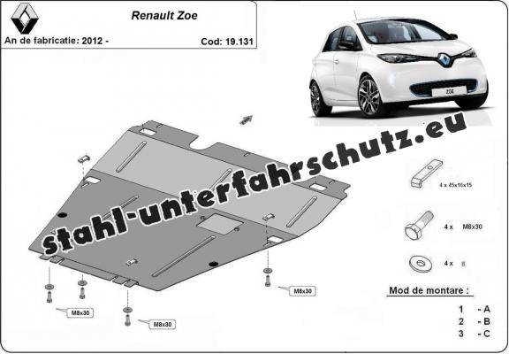 Unterfahrschutz für Motor der Marke Renault Zoe