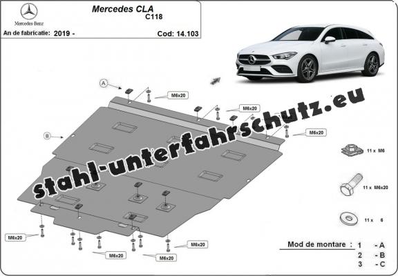 Stahl Unterfahrschutz für Mercedes