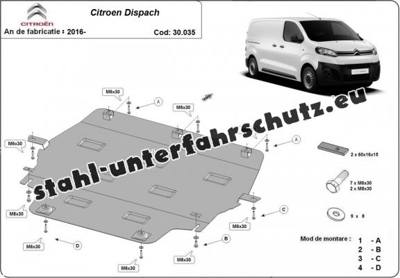 Unterfahrschutz für Motor der Marke Citroen Dispatch