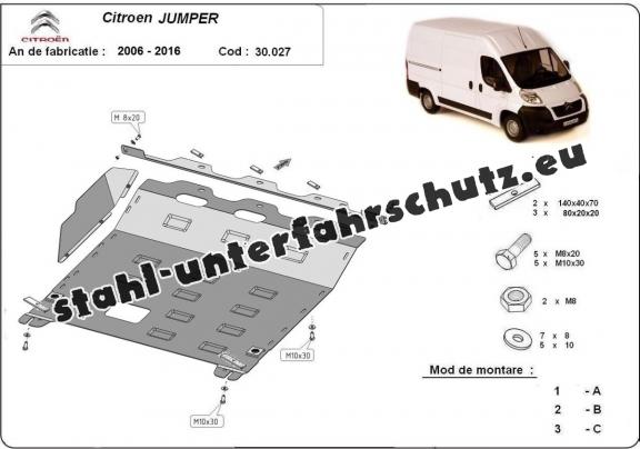 Unterfahrschutz für Motor der Marke Citroen Jumper