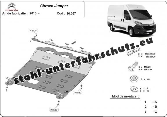 Unterfahrschutz für Motor der Marke Citroen Jumper