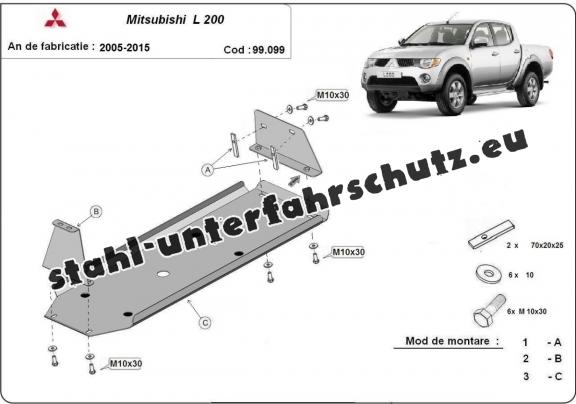 Stahschutz für Treibstofftank der Marke  Mitsubishi L 200