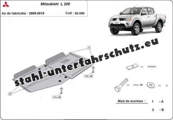 Unterfahrschutz für Getriebe aus Mitsubishi L 200