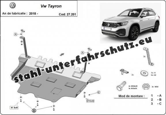 Unterfahrschutz für Motor der Marke VW Tayron