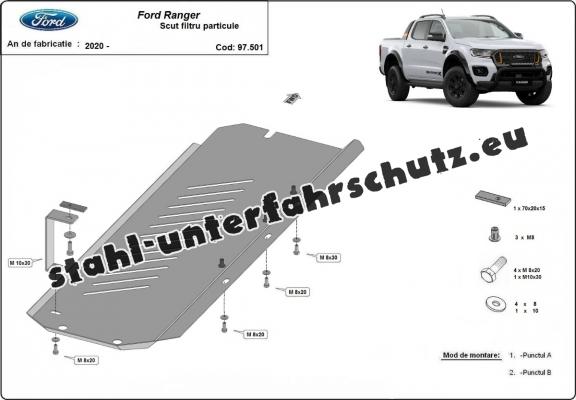 Stahlschutz für DPF der Marke Ford Ranger 