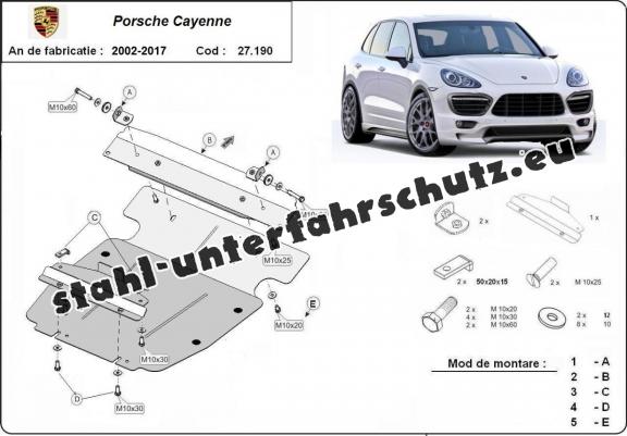 Unterfahrschutz für Motor der Marke Porsche Cayenne