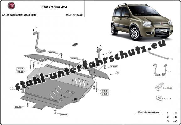 Unterfahrschutz für Motor der Marke Fiat Panda 4x4