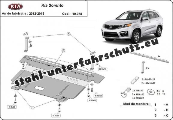 Unterfahrschutz für Motor der Marke Kia Sorento XM