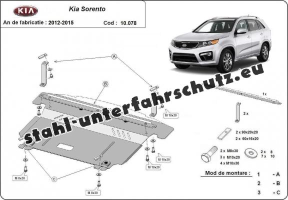 Unterfahrschutz für Motor der Marke Kia Sorento