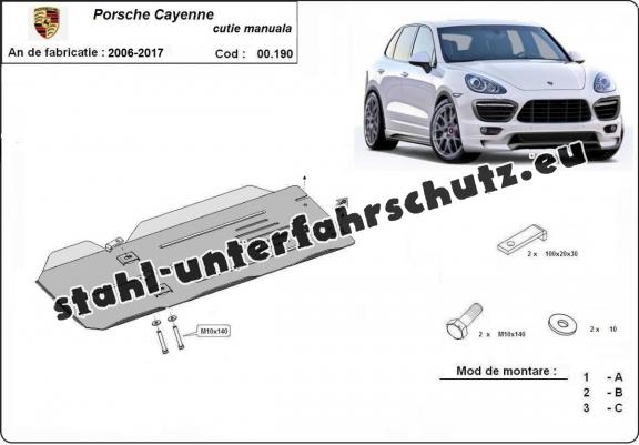 Stahl Schaltgetriebe Schutz für  Porsche Cayenne