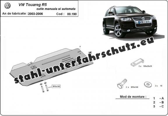 Stahl manuell und automatisch Getriebe Schutz für VW Touareg 7L