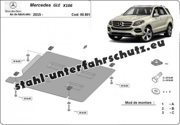 Stahl Getriebe Schutz für Mercedes GLE X166