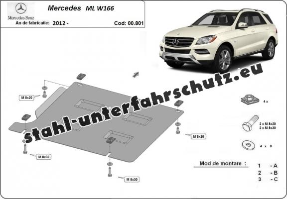 Stahl Getriebe Schutz für Mercedes ML W166