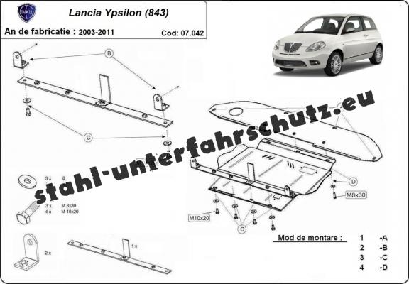 Unterfahrschutz für Motor der Marke Lancia Ypsilon (843)
