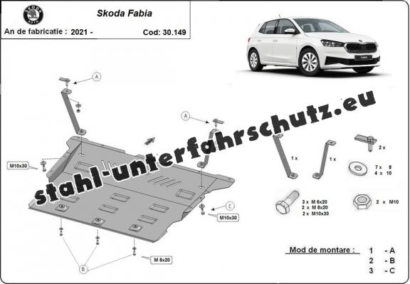 Unterfahrschutz für Motor der Marke Skoda Fabia