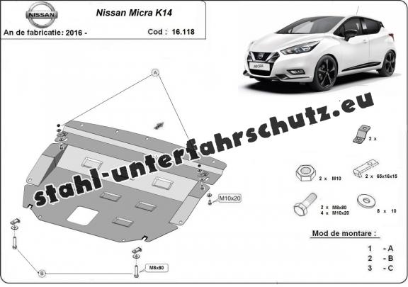 Unterfahrschutz für Motor der Marke Nissan Micra