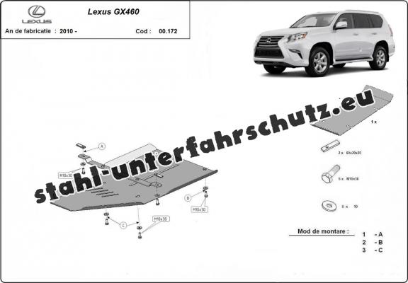 Stahl Getriebe Schutz für  Lexus GX460