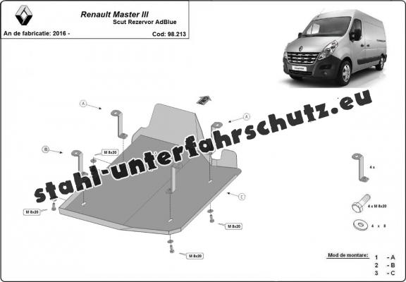 Stahlschutz für AdBluetank der Marke  Renault Master 3  - Model 1