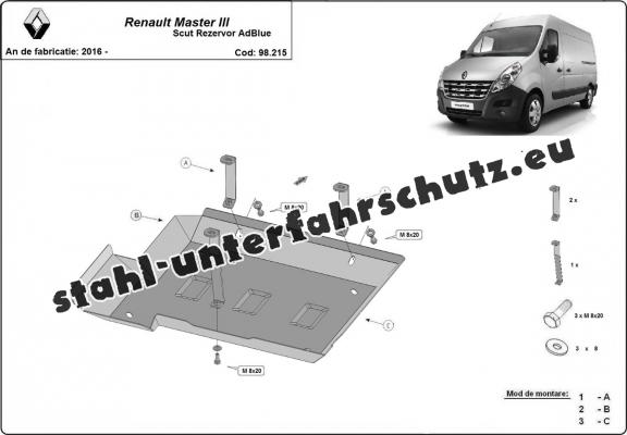 Stahlschutz für AdBluetank der Marke  Renault Master 3  - Model 3