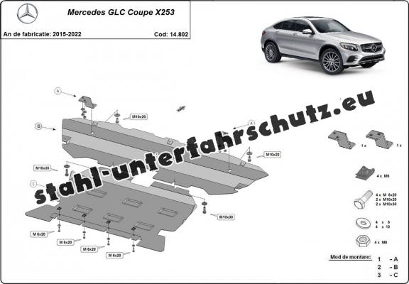 Unterfahrschutz für Motor der Marke Mercedes GLC Coupe X253