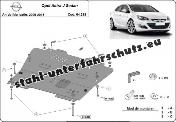 Unterfahrschutz für Motor der Marke Opel Astra J Sedan