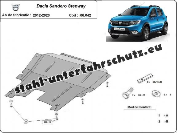 Unterfahrschutz für Motor der Marke Dacia Sandero 2 Stepway