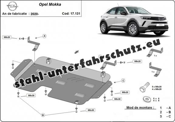 Unterfahrschutz für Motor der Marke Opel Mokka