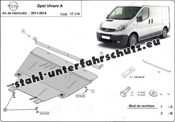 Unterfahrschutz für Motor der Marke Opel Vivaro (2011-2014)