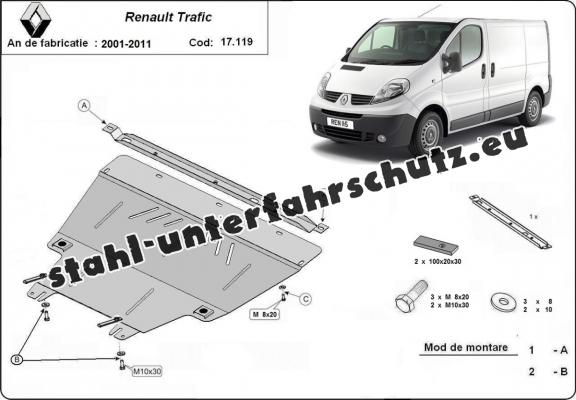Unterfahrschutz für Motor der Marke Renault Trafic
