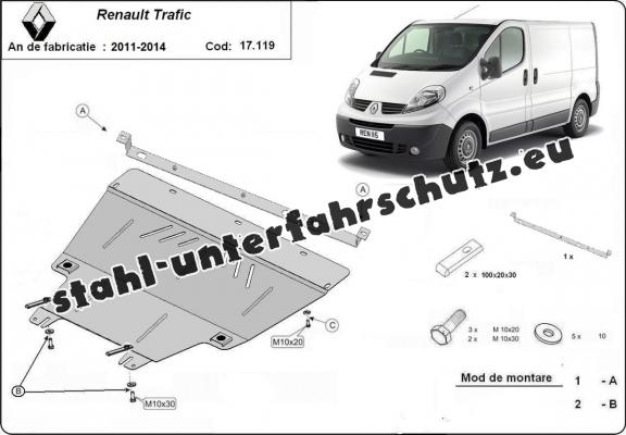 Unterfahrschutz für Motor der Marke Renault Trafic (2011-2014)